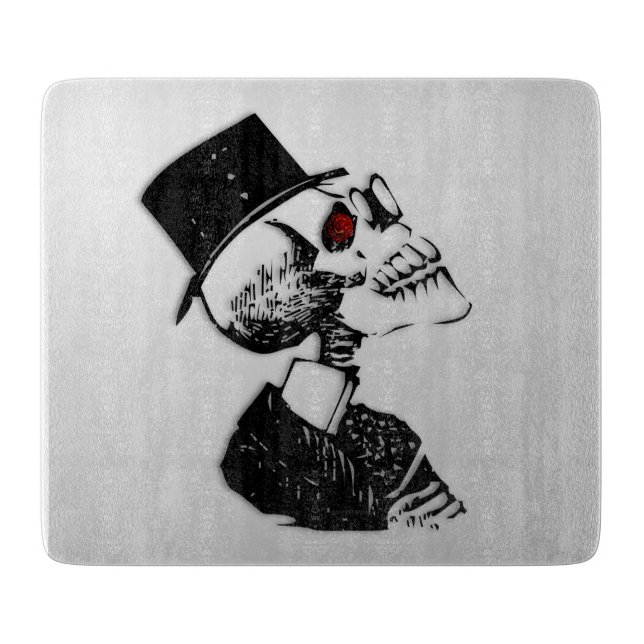 Red Eye Skeleton Cutting Board (Front)