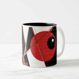 Red Eye Watching Two Tone Mug