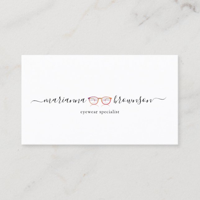 Red Eye wear Glasses Business Card (Front)