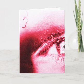 Red Eye With Girl Holiday Card