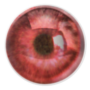 Red Eyeball Ceramic Knob