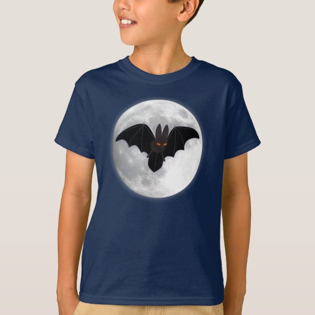 Red-Eyed Bat and Moon T-Shirt (Front)