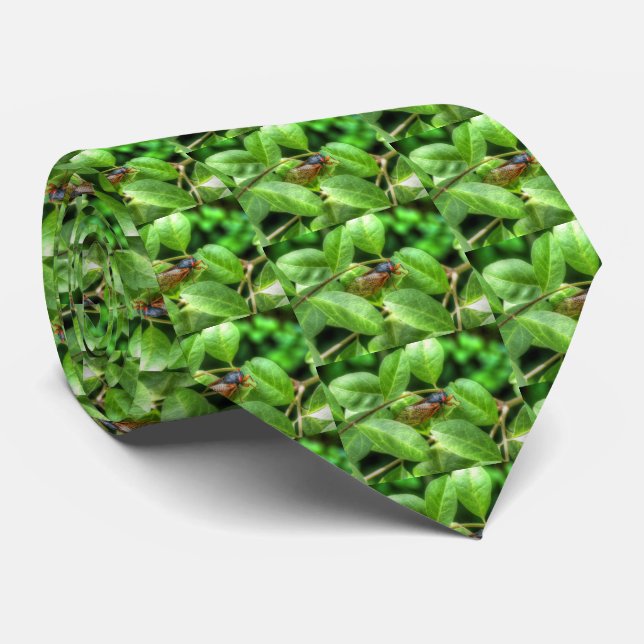 Red Eyed Cicada  Tie (Rolled)