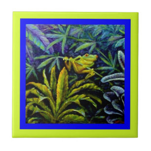 Red Eyed Golden Tree Frog by sharles Tile