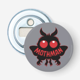 Red-Eyed Mystery Mothman Silhouette Bottle Opener