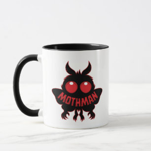 Red-Eyed Mystery Mothman Silhouette Mug