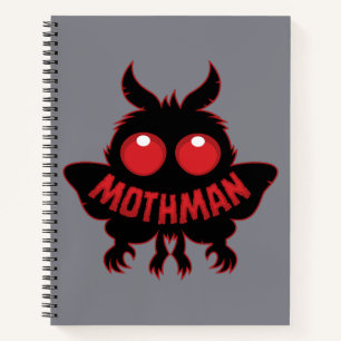 Red-Eyed Mystery Mothman Silhouette Notebook
