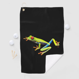 Red Eyed Painted Tree Frog Golf Towel