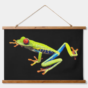 Red Eyed Painted Tree Frog Hanging Tapestry