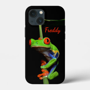 Red Eyed Painted Tree Frog Personal Name iPhone 13 Mini Case