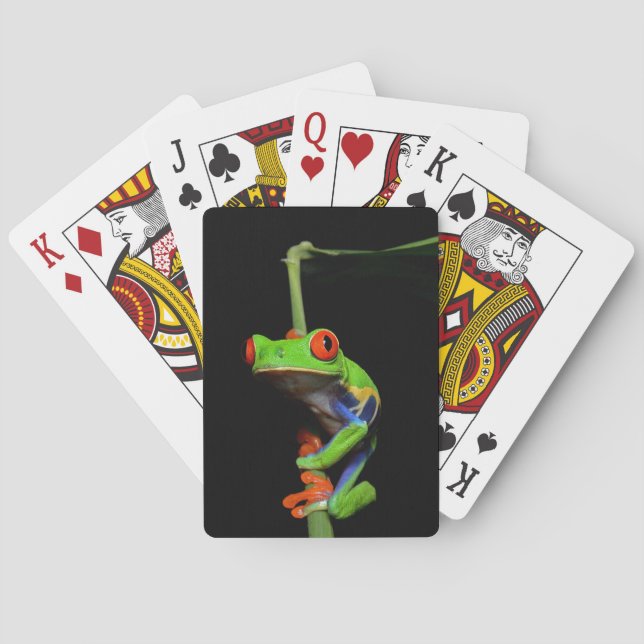 Red Eyed Painted Tree Frog Playing Cards (Back)