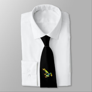 Red Eyed Painted Tree Frog  Tie