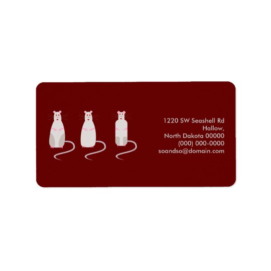 Red-Eyed Rats Address Label