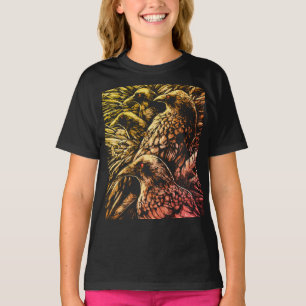 Red-Eyed Ravens – Mysterious Gothic Wildlife T-Shirt