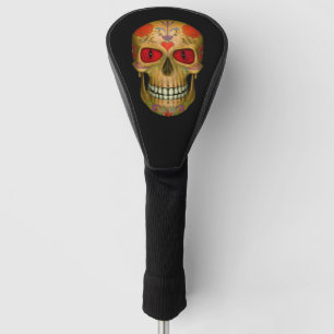 Red  Eyed Sugar Skull Zombie Golf Head Cover