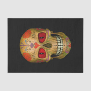 Red Eyed Sugar Skull Zombie Tissue Paper
