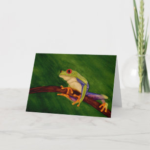Red Eyed Tree Frog Blank Greeting Card