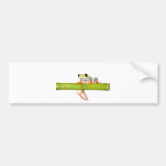 red eyed tree frog bumper sticker