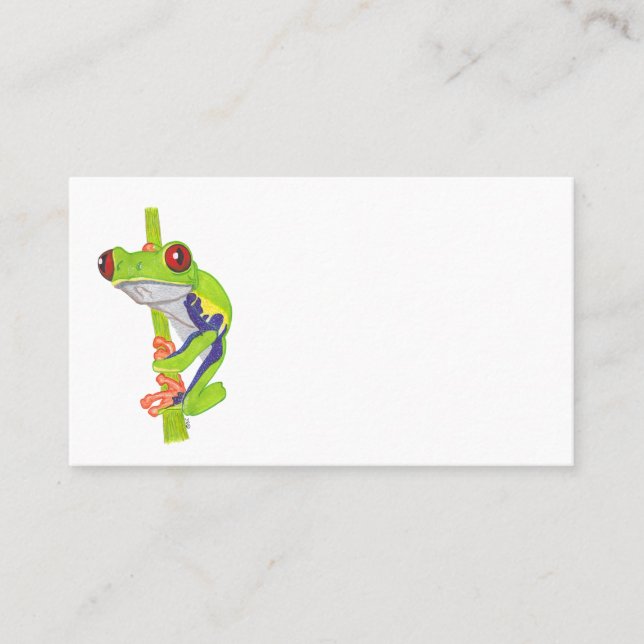 RED EYED TREE FROG BUSINESS CARD (Front)