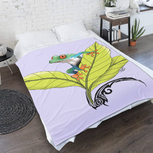 Red Eyed Tree Frog Fleece Blanket
