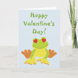Red Eyed Tree Frog Hoppy Valentine's Day Card