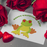 Red Eyed Tree Frog Hoppy Valentine's Day Postcard<br><div class="desc">Say Happy Valentine's Day to your favourite frog lover with this cute "Hoppy Valentine's Day" postcard featuring a cartoon style illustration of a red-eyed tree frog with heart-shaped eyes.</div>