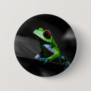 Red Eyed Tree Frog III 6 Cm Round Badge