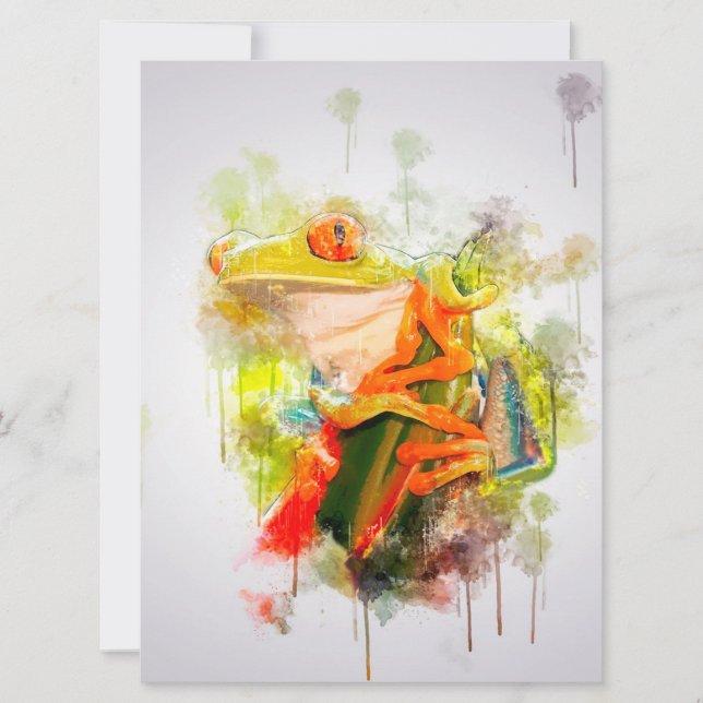 Red Eyed Tree Frog Nature Funny Wild Animal Lover (Front)