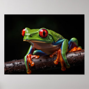 Red eyed tree frog poster