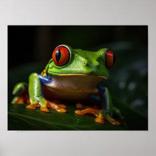 Red eyed tree frog poster