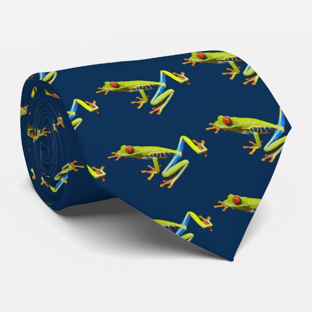 Red eyed tree frog tie (Rolled)