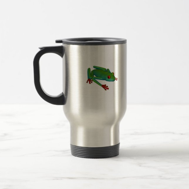 Red-eyed Tree Frog Travel Mug (Left)