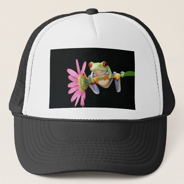 red eyed tree frog trucker hat (Front)