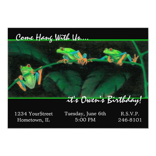 Red-Eyed Tree Frogs Card