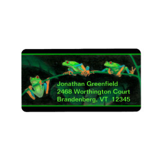 Red-Eyed Tree Frogs Label