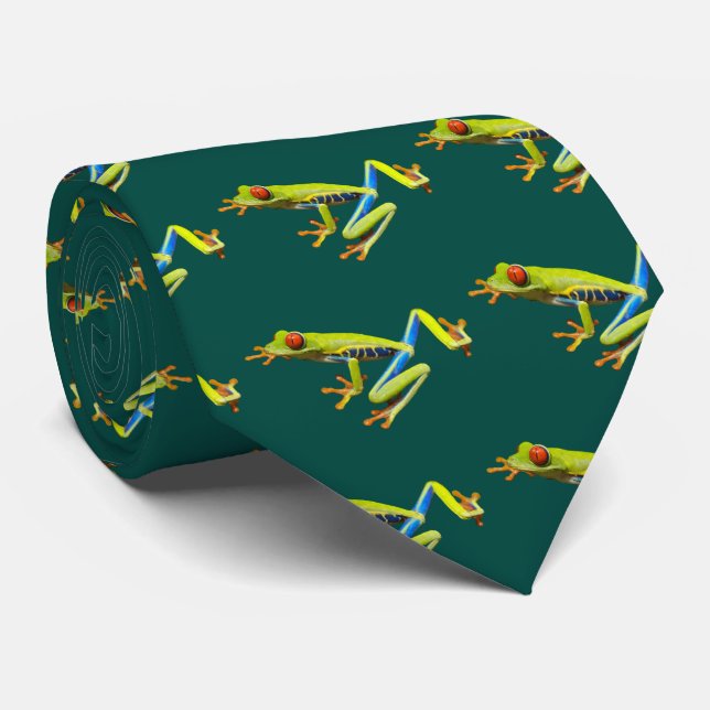 Red eyed tree frogs tie (Rolled)