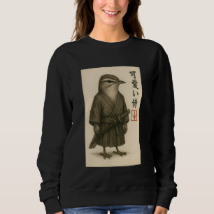 Red Eyed Vireo Samurai Ink Art Sumi-e Style Novelt Sweatshirt