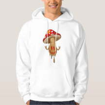 Red Eyes Cute Mushroom Hooded Sweatshirt 