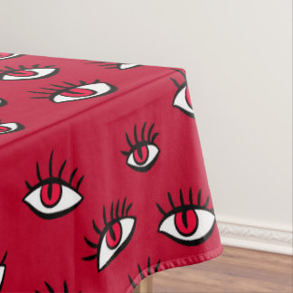 Red Eyes Pattern - Horror Gothic Aesthetic Tablecloth