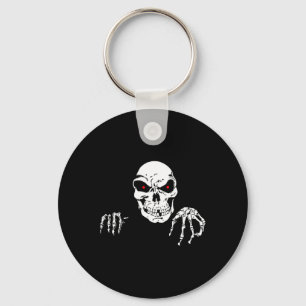 Red Eyes Skull Climbing Out Of You Halloween Fun  Key Ring