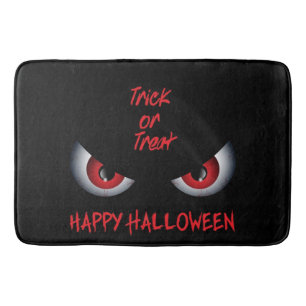 Red Eyes Trick Or Treat Bath Mat