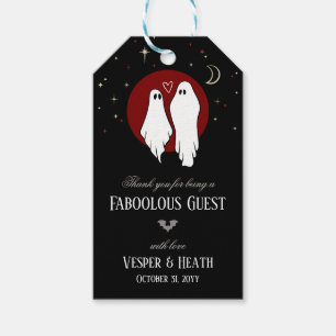 Red Faboolous Guest Halloween Wedding Favour Gift Tags