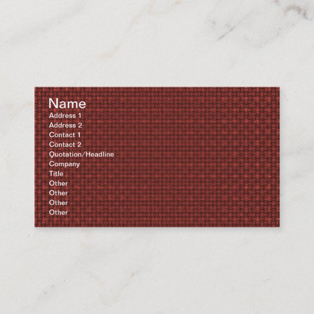 Red Fabric Business Card (Front)