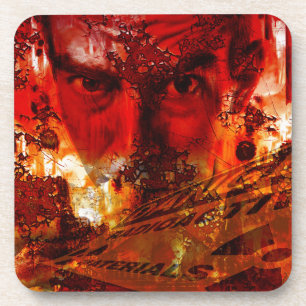 Red Face Graffiti Coaster