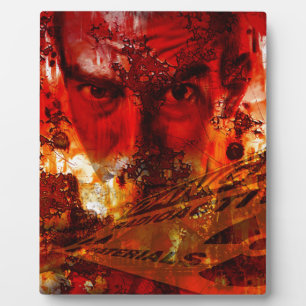 Red Face Graffiti Plaque