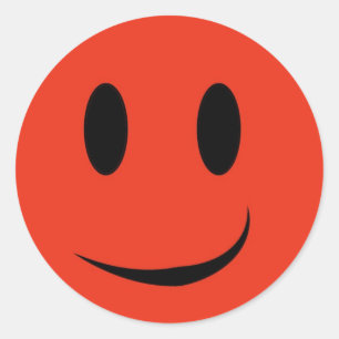 Red face sticker