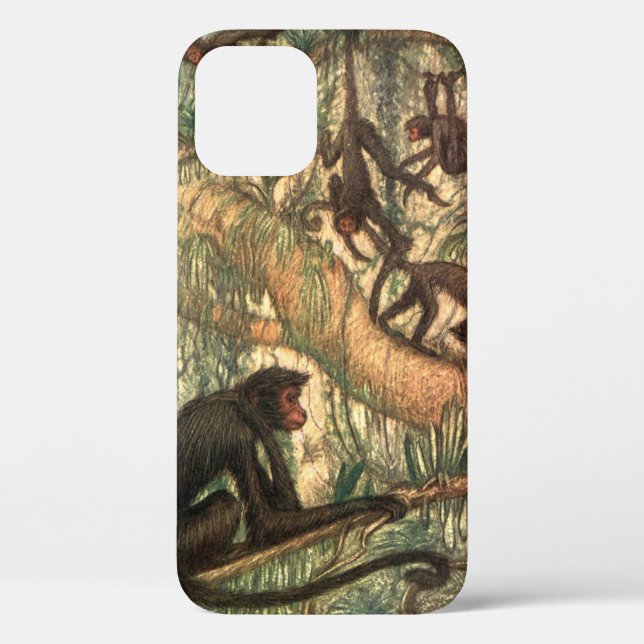 Red Faced Spider Monkeys by Louis Sargent Case-Mate iPhone Case (Back)