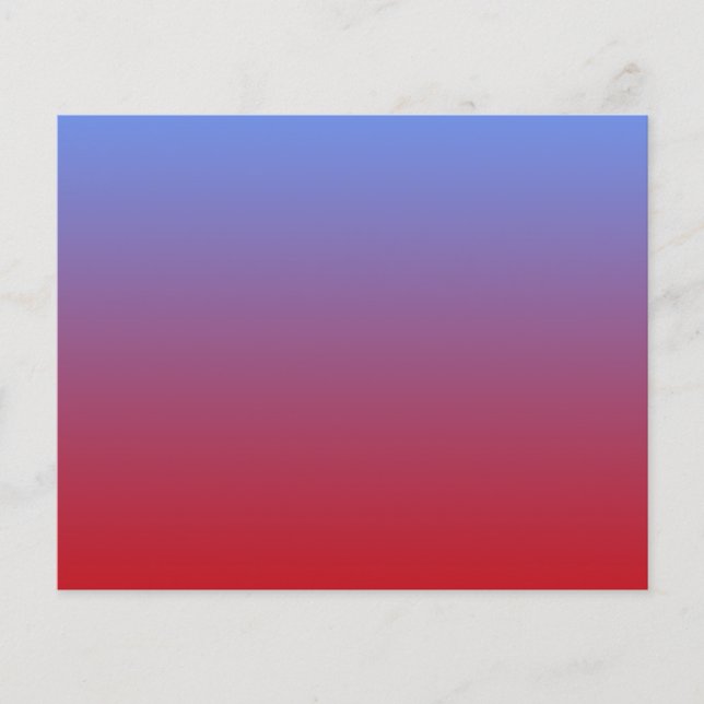Red fading to Blue Colours, simple design. (Front)