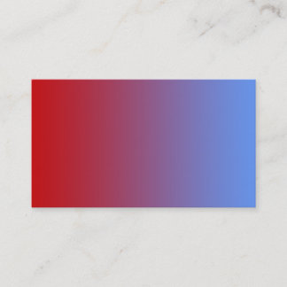 Red fading to Blue Colours, simple design. Business Card