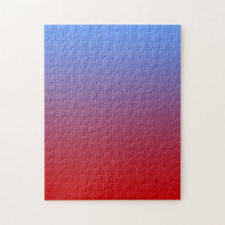 Red fading to Blue Colours, simple design. Jigsaw Puzzle